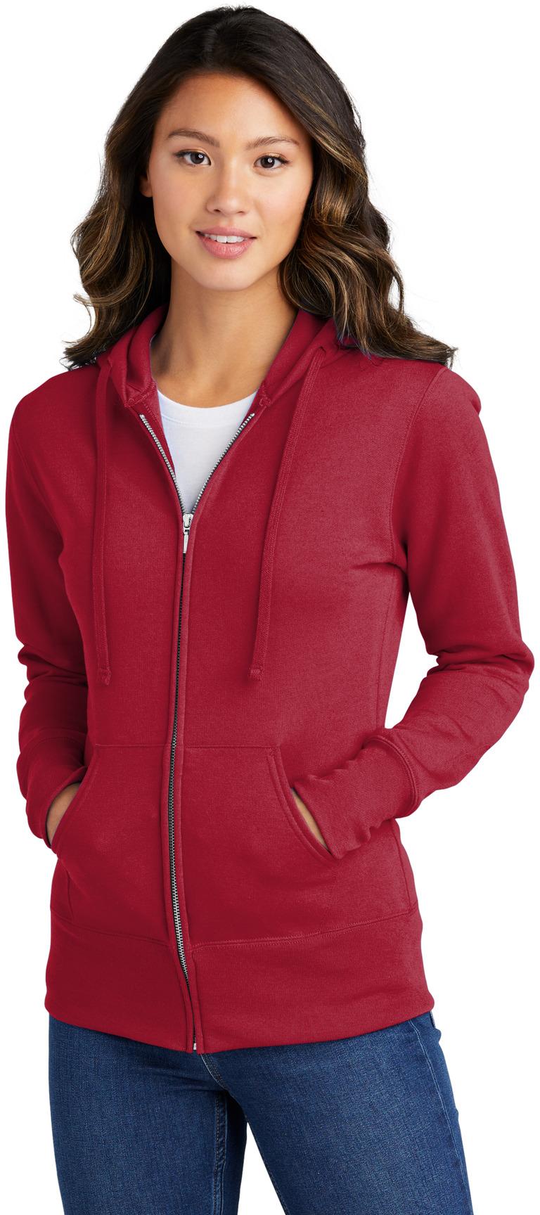 Port & Company ® Ladies Core Fleece Full-Zip Hooded Sweatshirt LPC78ZH XS-4XL - Picture 37 of 51