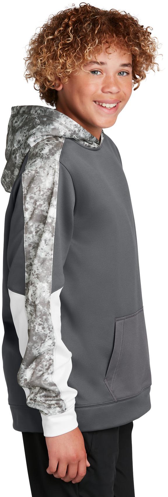 Sport-Tek ® Youth Sport-Wick ® Mineral Freeze Fleece Colorblock Hooded YST231 - Picture 8 of 20