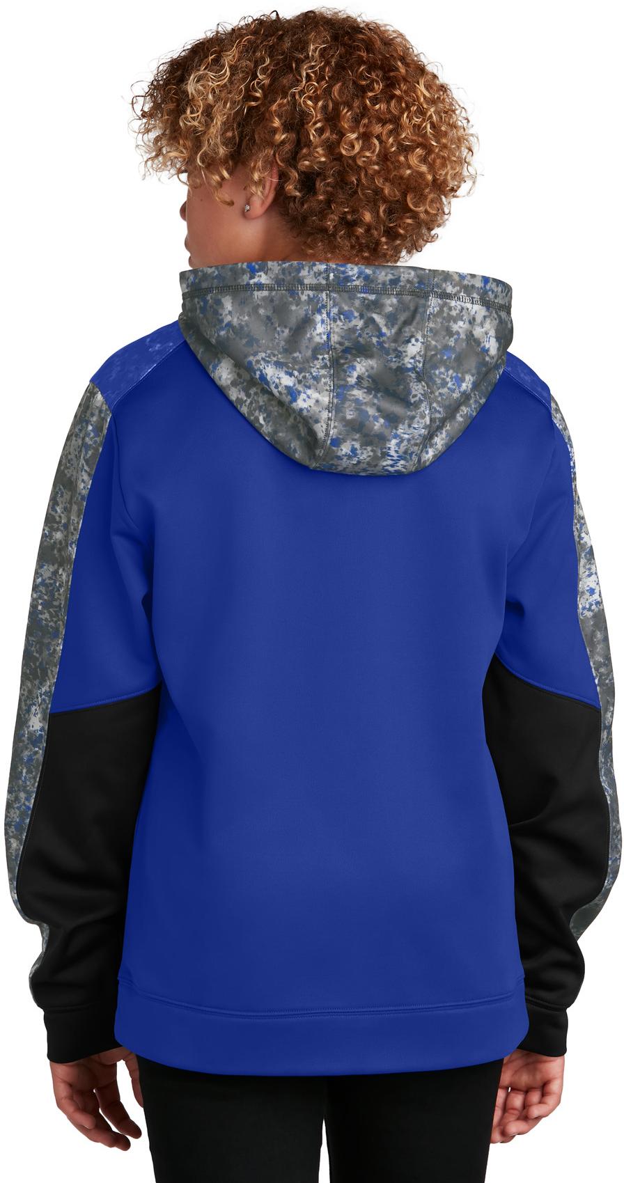 Sport-Tek ® Youth Sport-Wick ® Mineral Freeze Fleece Colorblock Hooded YST231 - Picture 18 of 20