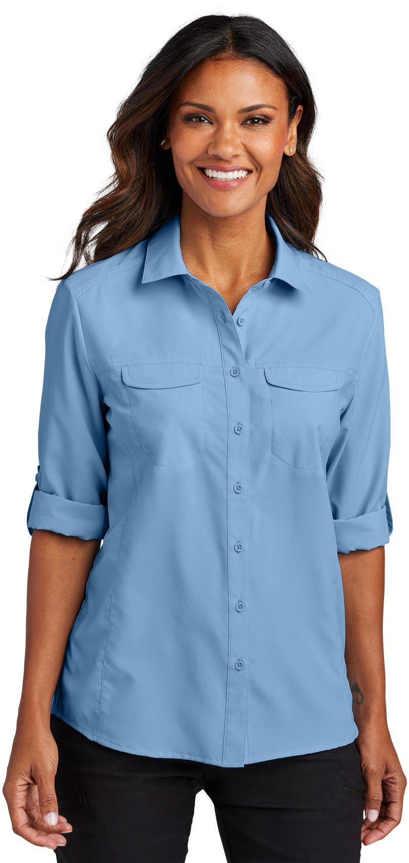 Port Authority ® Ladies Long Sleeve UV Daybreak Shirt LW960 Womens Sizes XS-4XL - Picture 12 of 26