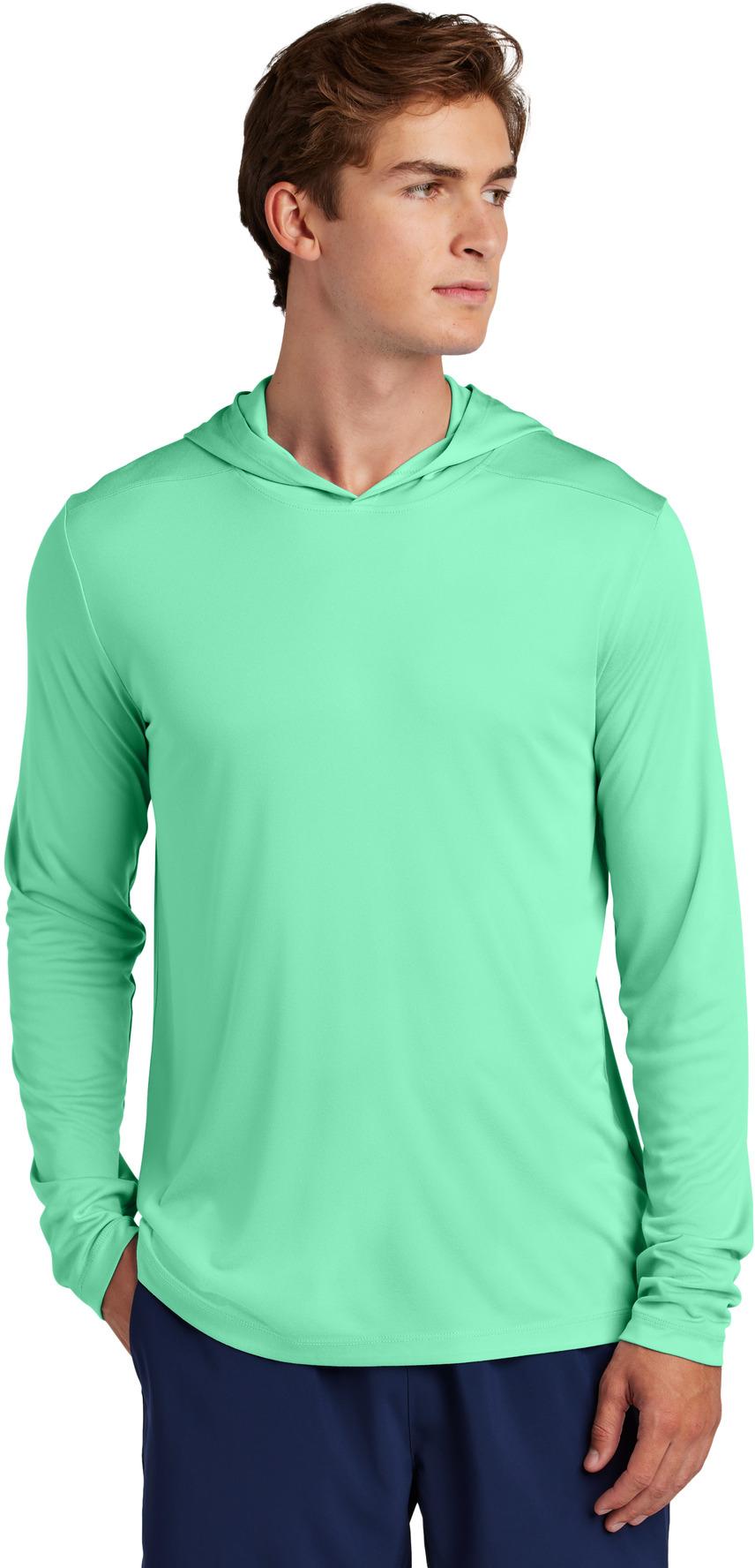 Sport-Tek ® Posi-UV ® Pro Long Sleeve Hoodie ST420LSH Mens Sizes XS-4XL