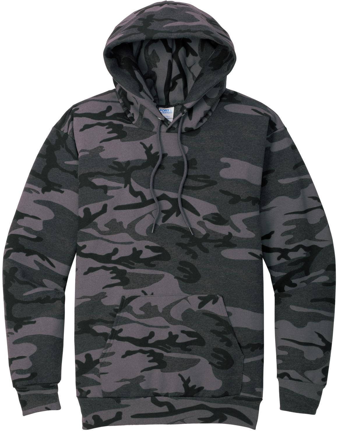 Port & Company ® Core Fleece Camo Pullover Hooded Sweatshirt PC78HC Sizes S-4XL