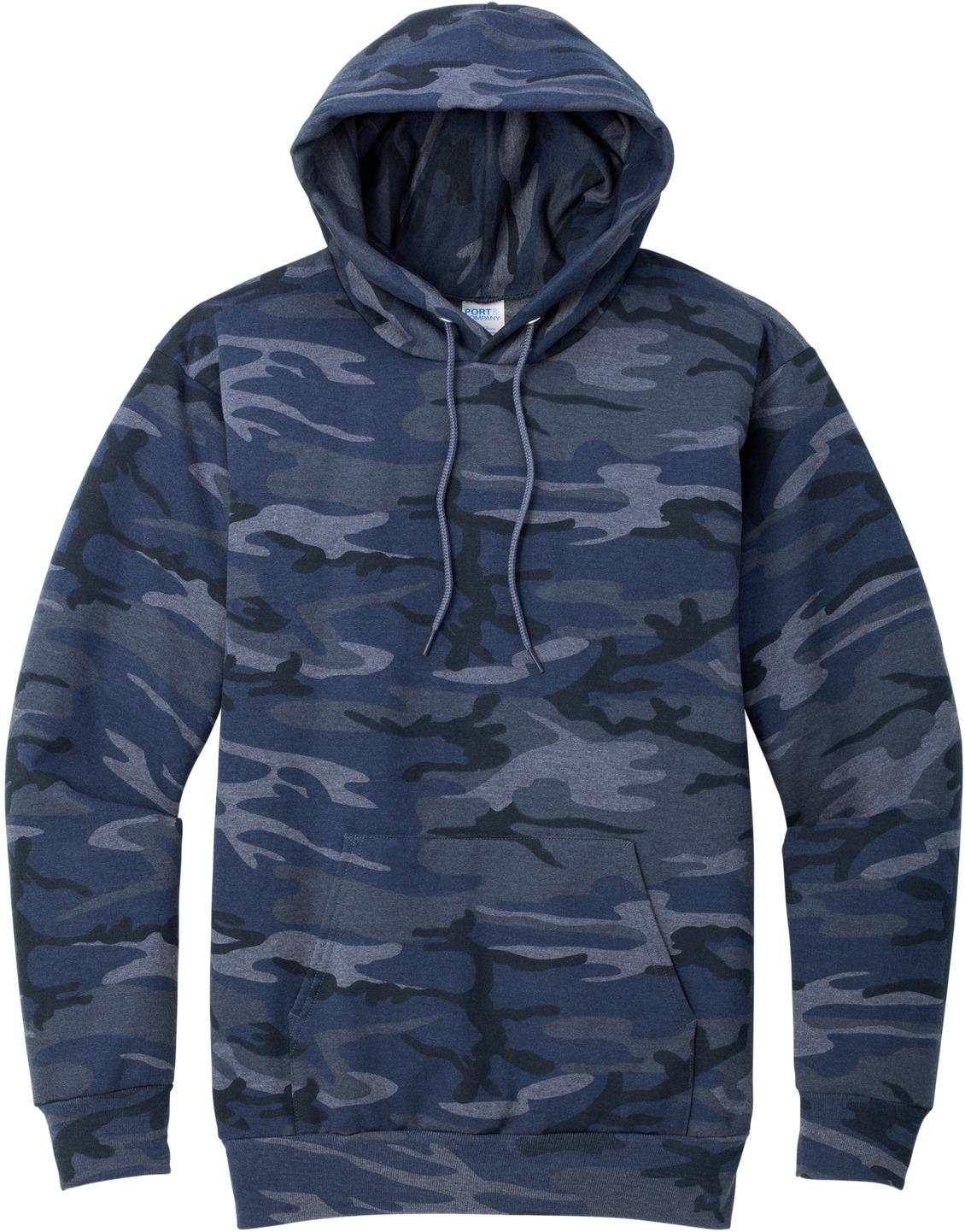 Port & Company ® Core Fleece Camo Pullover Hooded Sweatshirt PC78HC Sizes S-4XL