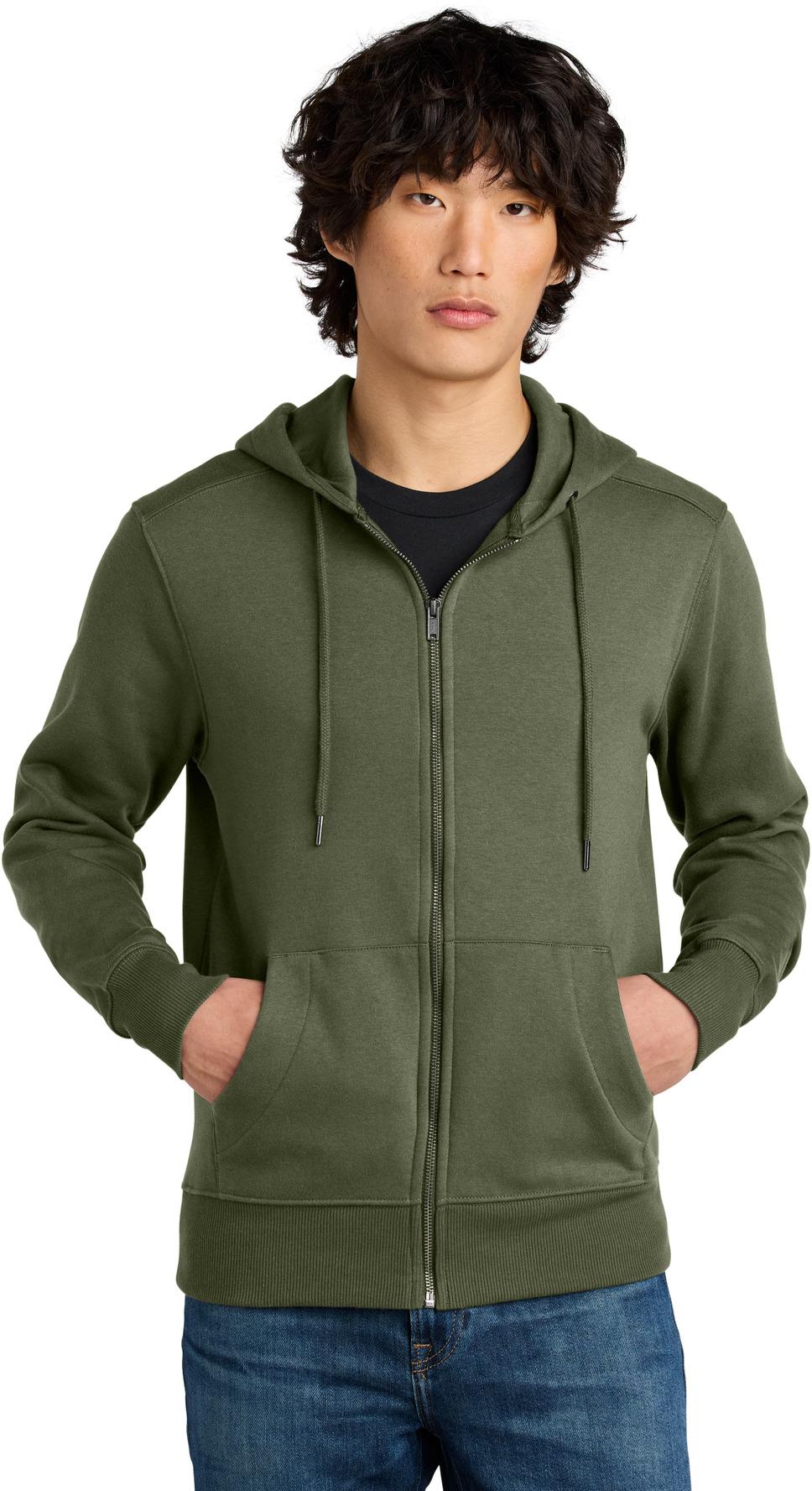 District ® Perfect Weight ® Fleece Full-Zip Mens Hoodie DT1103 Sizes XS-4XL