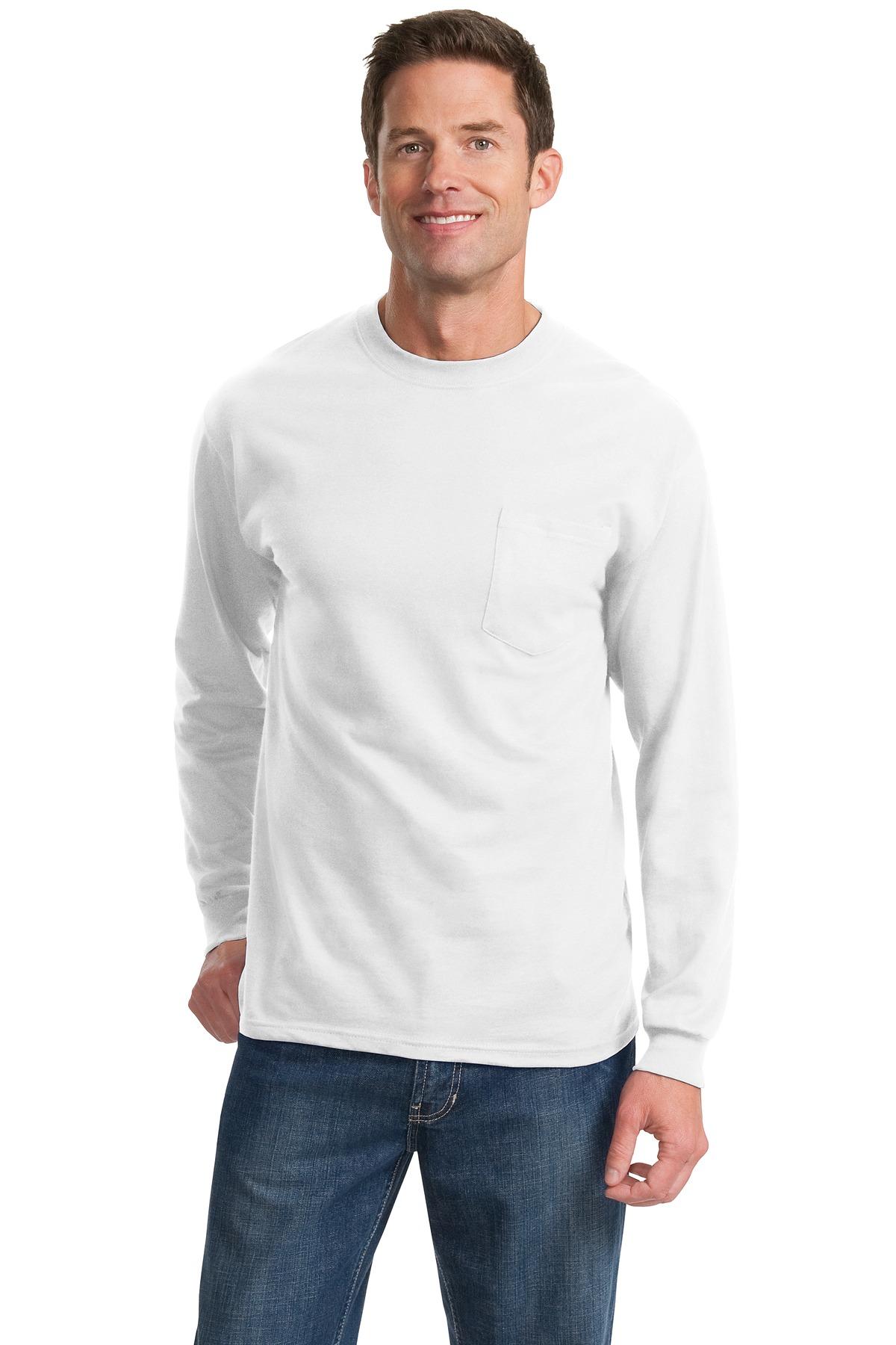 Port & Company ® Tall Long Sleeve Essential Pocket Tee PC61LSPT Sizes LT-4XLT