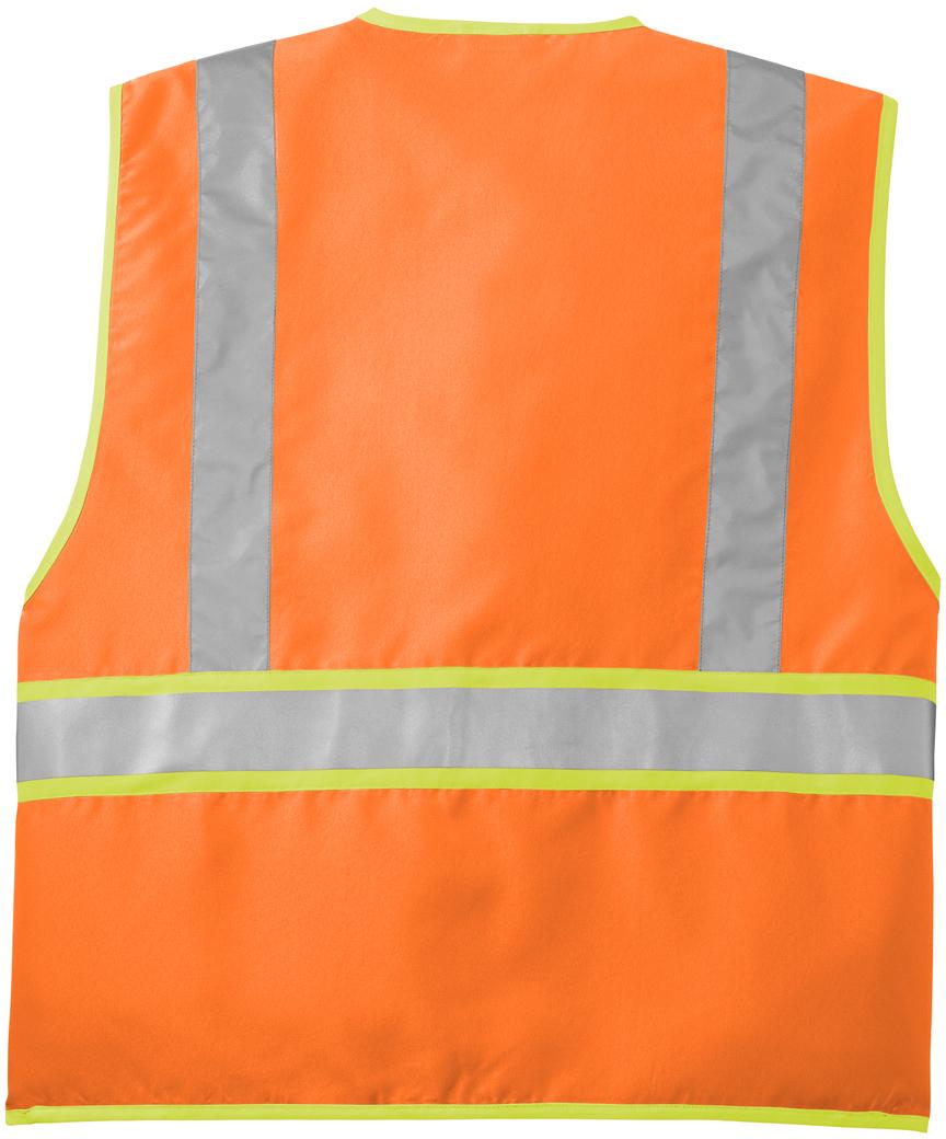 CornerStone ® ANSI 107 Class 2 Dual-Color Woven Safety Vest CSV407 Sizes S-4XL - Picture 7 of 13