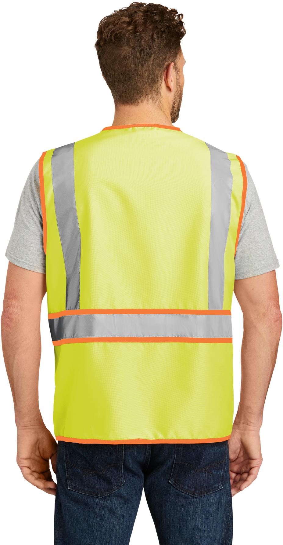 CornerStone ® ANSI 107 Class 2 Dual-Color Woven Safety Vest CSV407 Sizes S-4XL - Picture 11 of 13