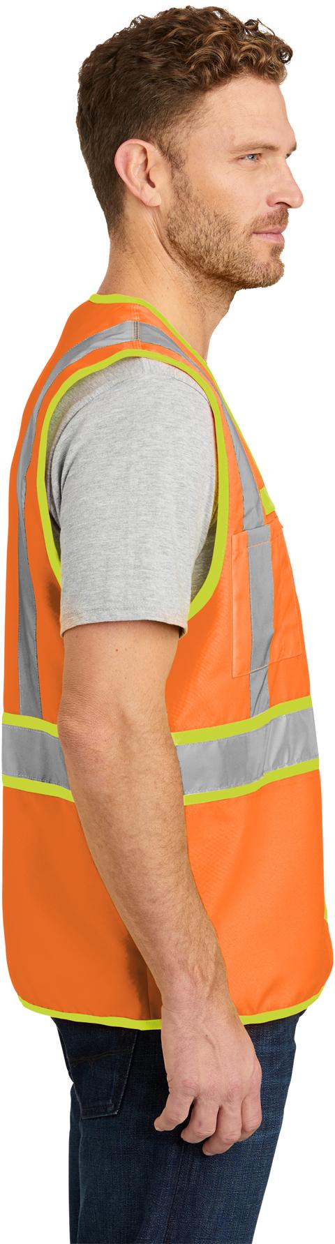 CornerStone ® ANSI 107 Class 2 Dual-Color Woven Safety Vest CSV407 Sizes S-4XL - Picture 4 of 13