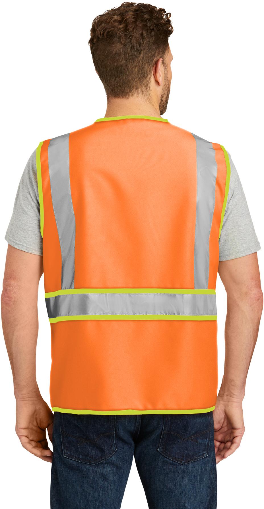 CornerStone ® ANSI 107 Class 2 Dual-Color Woven Safety Vest CSV407 Sizes S-4XL - Picture 5 of 13